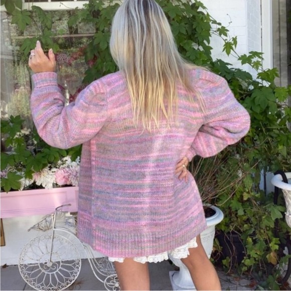 Love Shack Fancy - Wilford Boyfriend Cardigan in Pink Cloud - Picture 9 of 14